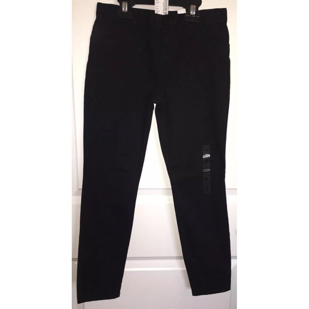 Childrens Place Girls 10 Pants Adjustable Waist School NWT Black Flat Front